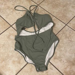 Pink Victoria’s Secret One Piece Small, Sage Green